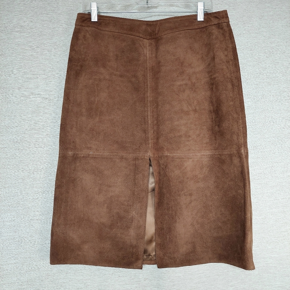 Banana Republic Brown Suede Pencil Skirt